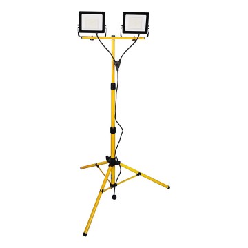 LED прожектор със стойка 2xLED/50W/230V 6500K IP65 жълт
