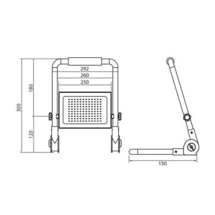LED Прожектор със стойка ADVIVE WORK LED/100W/230V IP65