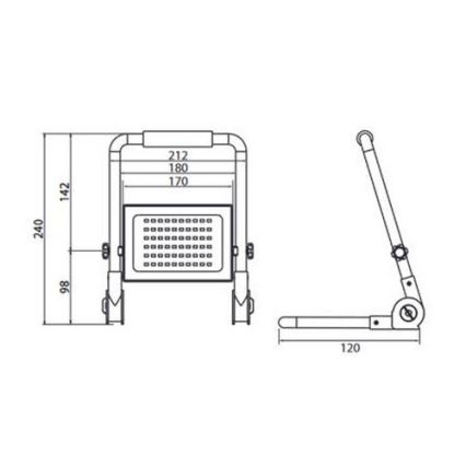 LED Прожектор със стойка ADVIVE WORK LED/50W/230V IP65