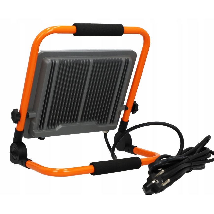 LED прожектор със стойка LED/100W/230V 4500K IP65 оранжев