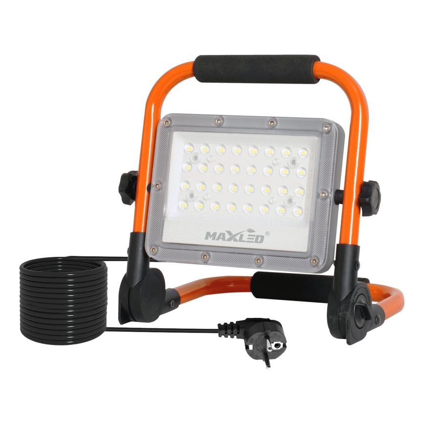LED Прожектор със стойка LED/50W/230V 5000K IP65 оранжев
