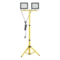 LED Прожектор със стойка TIGRA 2xLED/100W/230V 4000K IP54 черен/жълти