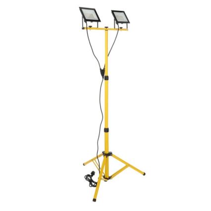 LED Прожектор със стойка TIGRA 2xLED/50W/230V 4000K IP54 черен/жълти