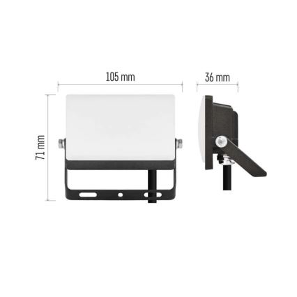 LED прожектор TAMBO EVO LED/10W/230V 4000K IP65 черен