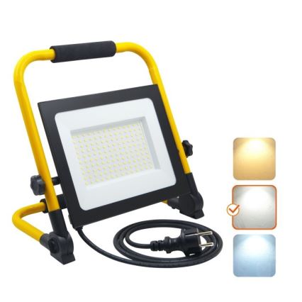 LED Прожектор TIGRA LED/100W/4000K IP54 черен/жълти