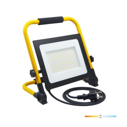 LED Прожектор TIGRA LED/100W/4000K IP54 черен/жълти