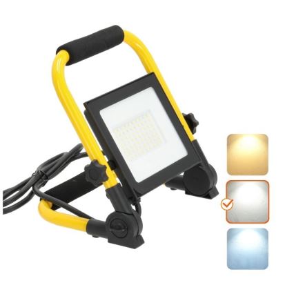 LED Прожектор TIGRA LED/50W/4000K IP54 черен/жълти