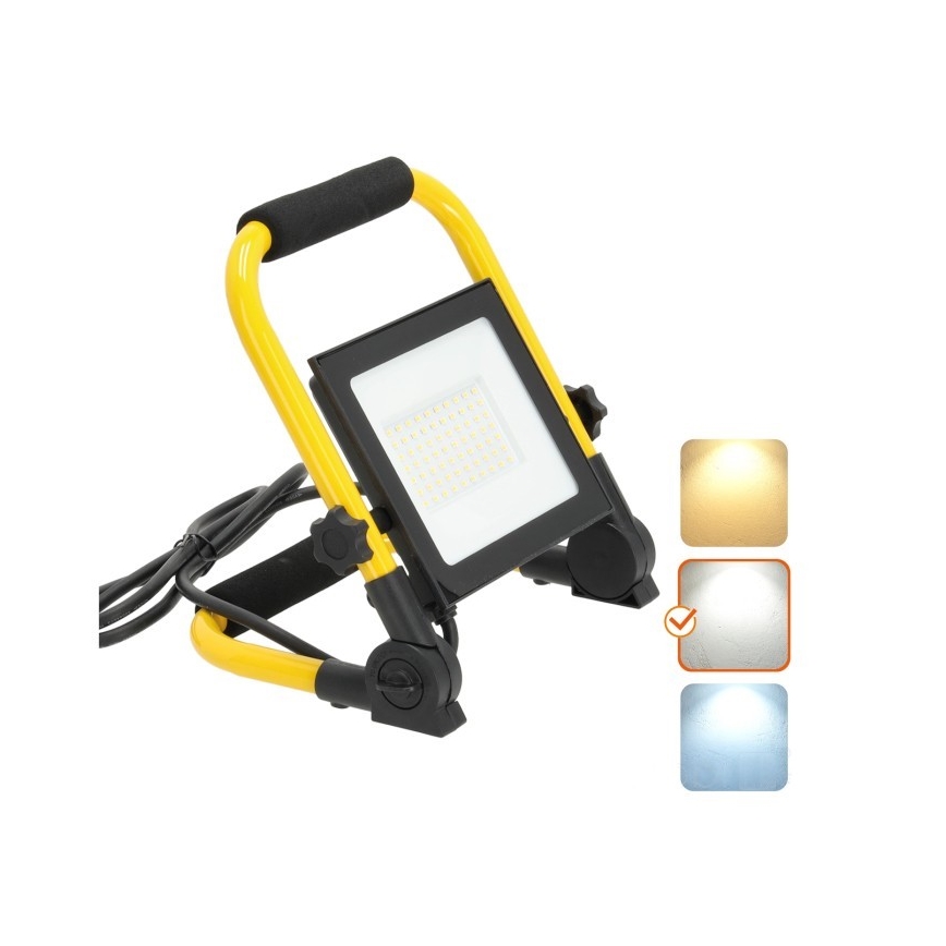 LED Прожектор TIGRA LED/50W/4000K IP54 черен/жълти