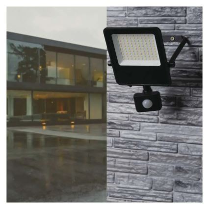 LED прожектор с сензор VISIO LED/50W/230V 4000K IP65
