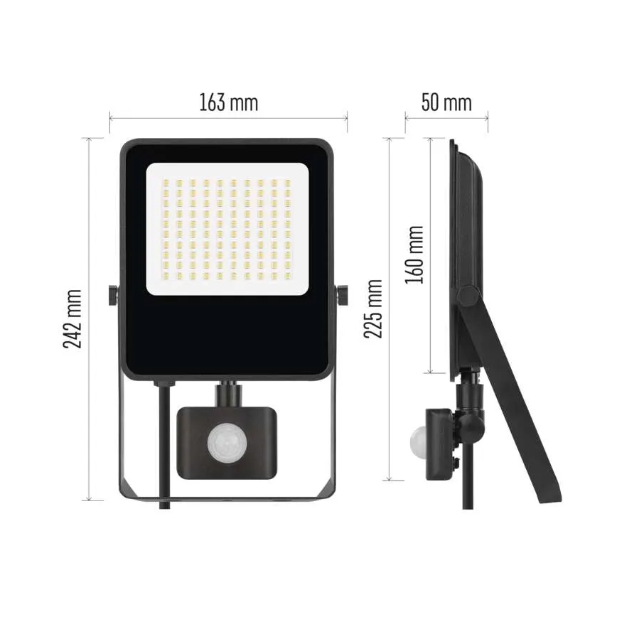 LED прожектор с сензор VISIO LED/50W/230V 4000K IP65