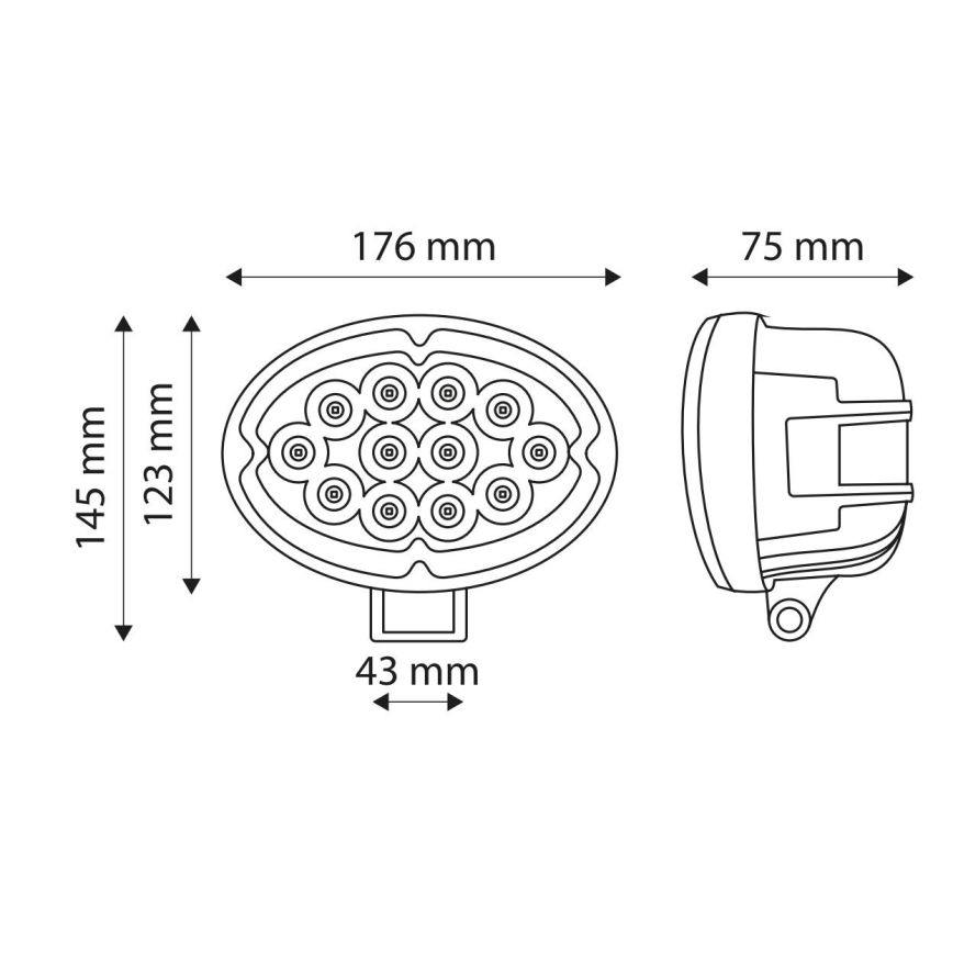 LED Прожектор за кола CREE 12xLED/36W/10-30V IP67 6000K