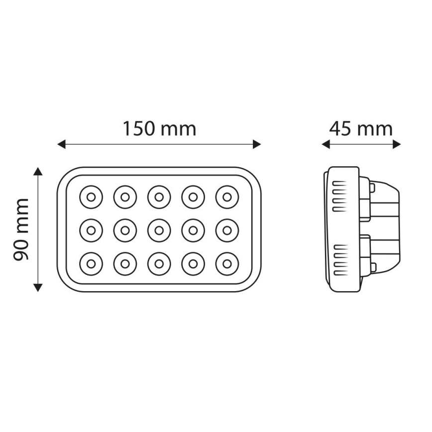 LED Прожектор за кола EPISTAR 15xLED/45W/10-30V IP67 6000K