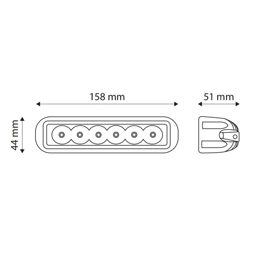 LED Прожектор за кола EPISTAR 6xLED/18W/10-30V IP67 6000K