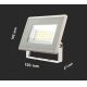 LED Прожектор LED/20W/230V 3000K IP65 бял