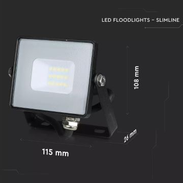 LED Прожектор SAMSUNG CHIP LED/10W/230V IP65 6400K черен