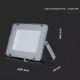 LED прожектор SAMSUNG CHIP LED / 200W / 230V 4000K IP65 сив