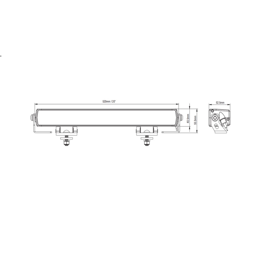 LED Рампа за автомобилно осветление BLACK OFF ROAD LED/90W/9-36V IP69 6000K