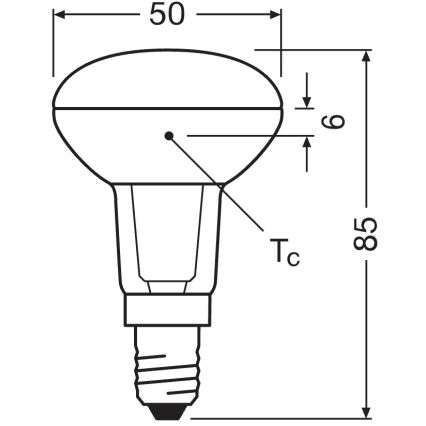 LED рефлекторна лампа E14/4,3W/230V 2700K