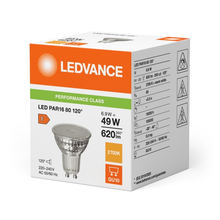 LED рефлекторна лампа PAR16 GU10/6,9W/230V 2700K 120° - Ledvance