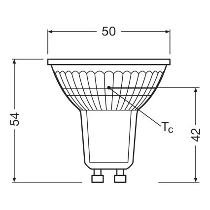 LED рефлекторна крушка PAR16 GU10/4,3W/230V 2700K 36° - Ledvance