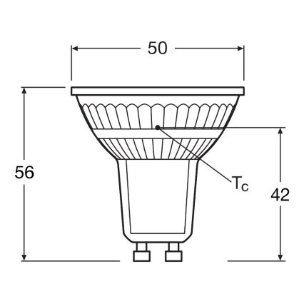 LED рефлекторна крушка PAR16 GU10/4,3W/230V 4000K 120° - Ledvance