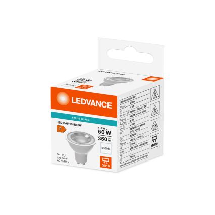 LED рефлекторна крушка PAR16 GU10/4,5W/230V 4000K 36° - Ledvance