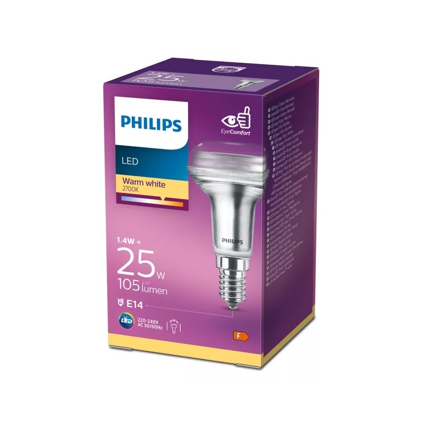 LED рефлекторна крушка Philips R50 E14/1,4W/230V 2700K