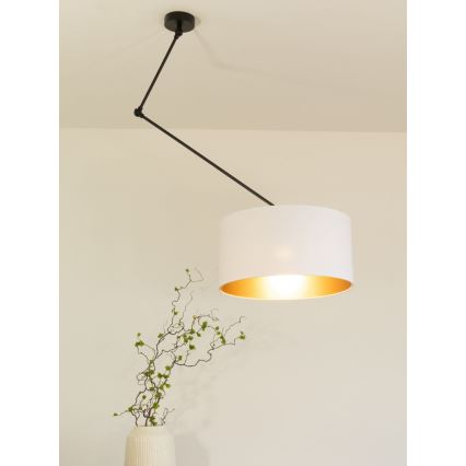 LED регулируем полилей на прът GORTA 1xE27/60W/230V бял/златен