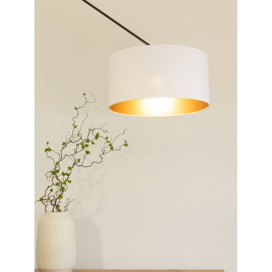 LED регулируем полилей на прът GORTA 1xE27/60W/230V бял/златен