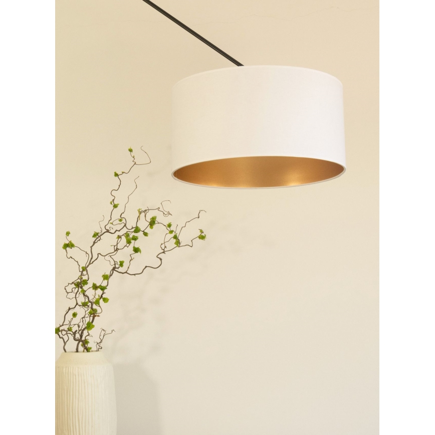 LED регулируем полилей на прът GORTA 1xE27/60W/230V бял/златен