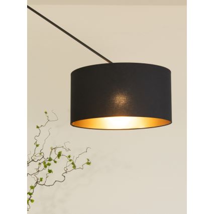 LED регулируем полилей на прът GORTA 1xE27/60W/230V черно/златно