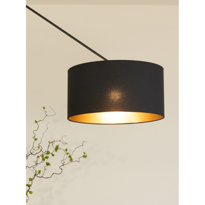 LED регулируем полилей на прът GORTA 1xE27/60W/230V черно/златно