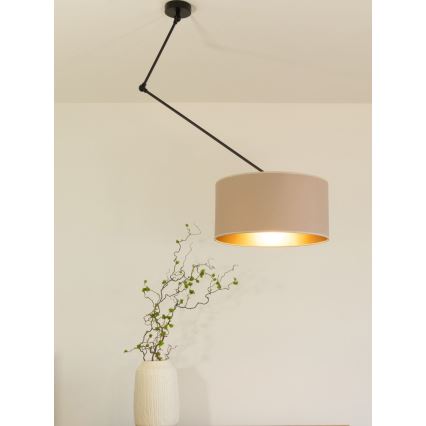 LED регулируем полилей на тръба GORTA 1xE27/60W/230V бежов/златист