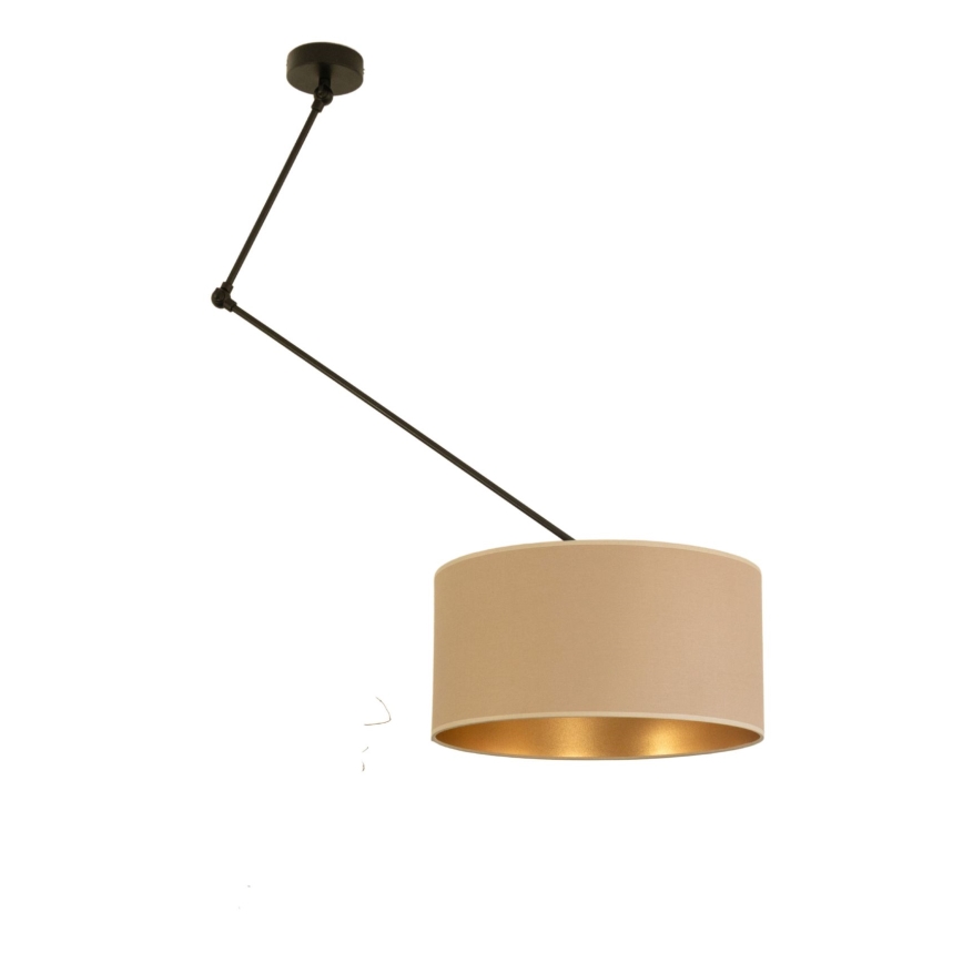 LED регулируем полилей на тръба GORTA 1xE27/60W/230V бежов/златист