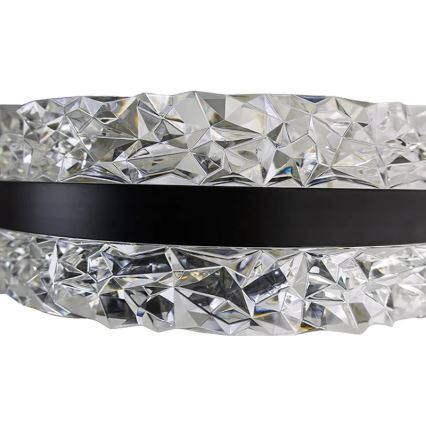 LED регулируема кристална полилей на кабел LED/80W/230V 3000-6500K черен + дистанционно управление