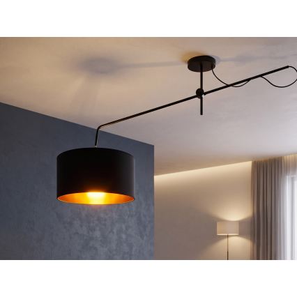 LED регулируем полилей за повърхностен монтаж VENICE 1xE27/60W/230V черен/златен