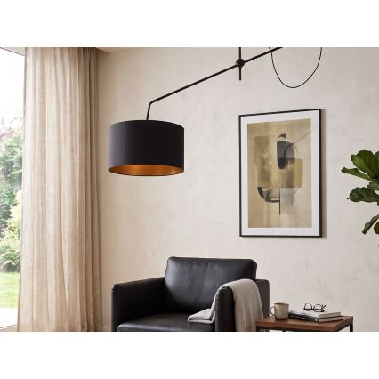 LED регулируем полилей за повърхностен монтаж VENICE 1xE27/60W/230V черен/златен