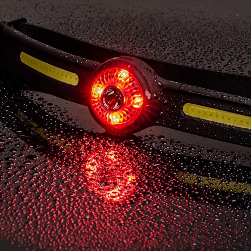 Димируема акумулаторна LED челна лампа с червена светлина LED/5V IPX4 550 lm 600 mAh