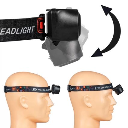LED Регулируема презареждаема челна лампа 2xLED/5V IP44 210 лм 2000 mAh