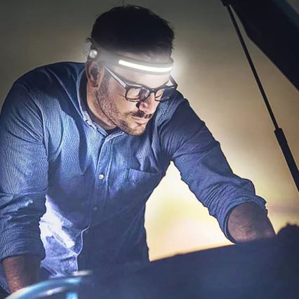 LED регулируема презареждаема челна лампа със сензор 2xLED/5V IP44 350 lm 1200 mAh