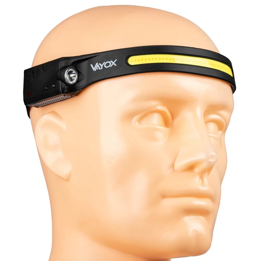 LED регулируема презареждаема челна лампа със сензор 2xLED/5V IP44 350 lm 1200 mAh