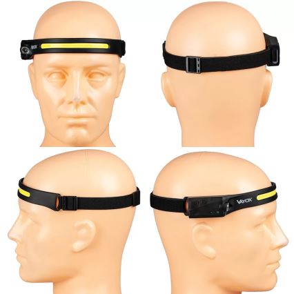 LED регулируема презареждаема челна лампа със сензор 2xLED/5V IP44 350 lm 1200 mAh