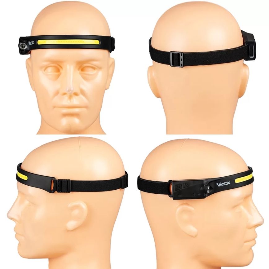 LED регулируема презареждаема челна лампа със сензор 2xLED/5V IP44 350 lm 1200 mAh