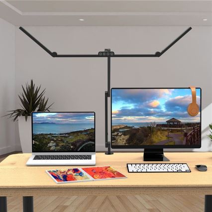 LED регулируема сензорна гъвкава настолна лампа POINTIQ LED/36W/230V 3000-6500K CRI 92 черна