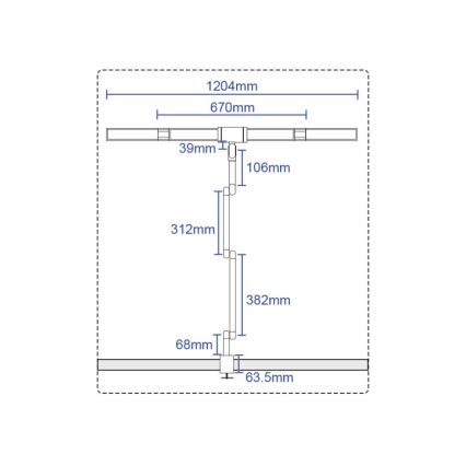 LED регулируема сензорна гъвкава настолна лампа POINTIQ LED/36W/230V 3000-6500K CRI 92 черна