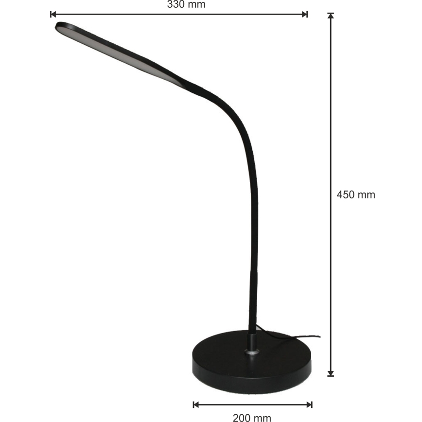 LED Регулируема лампа 3в1 LED/10W/230V 3000/4000/6000K CRI 90 черна