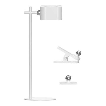 LED регулируема магнитна зареждаща настолна лампа 4 в 1 LED/3W/5V 3000-6000K 1800 mAh бяла