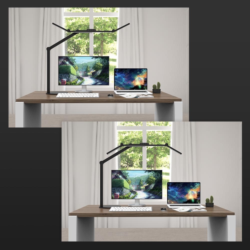 LED регулируема сензорна гъвкава настолна лампа LED/24W/230V 3000-6500K CRI 92 черна