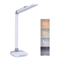 LED регулируема настолна лампа с докосване и нощно осветление LED/10W/5V 3000/4000/5000K бяла