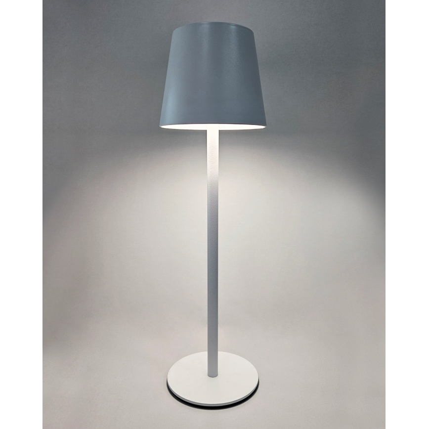 LED регулируема настолна лампа с докосване LED/5W/5V USB 1200 mAh бяла